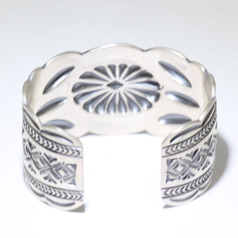 Silver Bracelet by Arnold Blackgoat 5-3/4