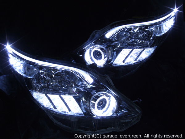 アルファード 前期/後期 AFS有 ファイバー&イカリング&増設白橙LED