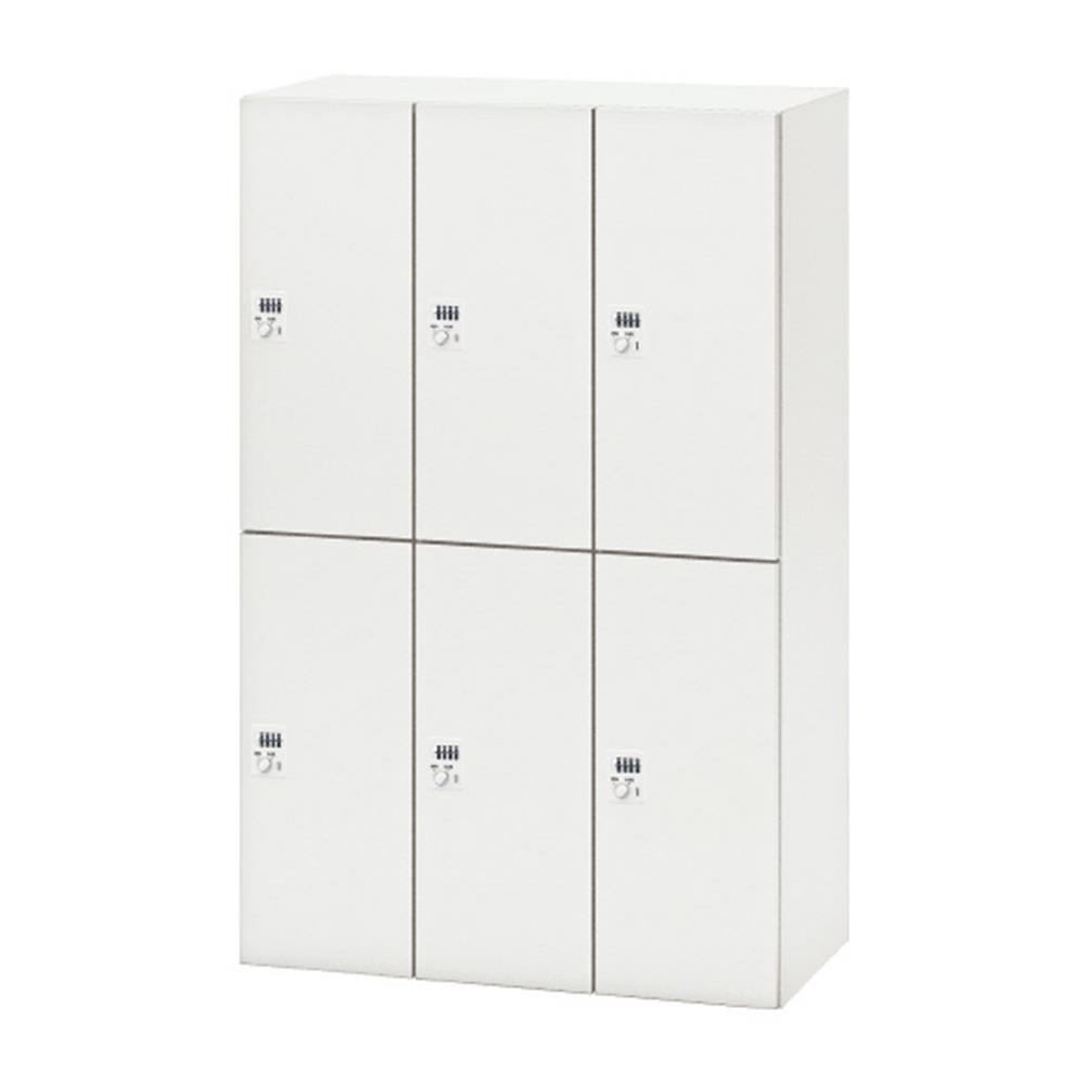 NLロッカー バーチカルタイプ/6人用2段/ダイヤル錠 幅90×高さ140cm