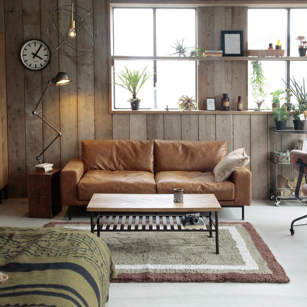 PLUTO 3人掛けソファー (プルート 肘付き 本革風 ダイニング 受付