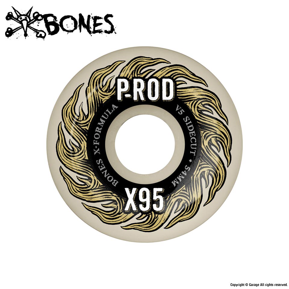 BONES WHEELS X-FORMULA P-ROD V5 SIDECUT 95A PRO 54mm スケート