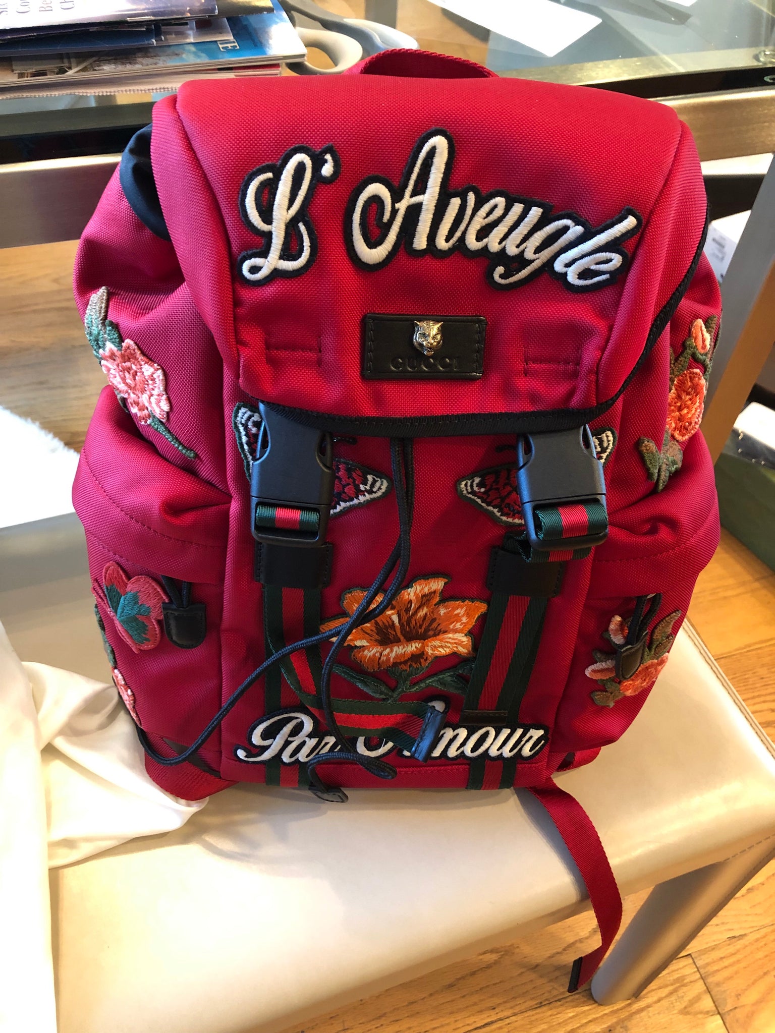 Gucci Backpack with Patches in Red – Gavriel.us