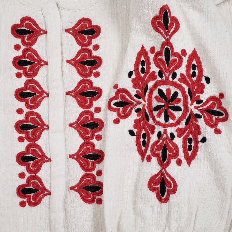 50%OFF 袖刺繍前あきワンピース｜マライカ公式通販