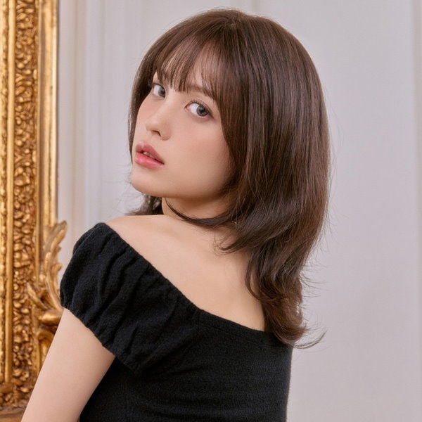 Qoo10] ピンクエイジ 総手植えフルウィッグ) Jカールパーマ