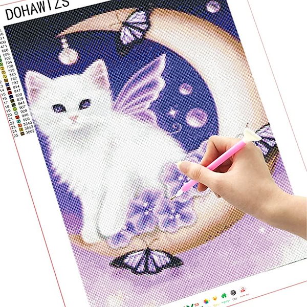 Qoo10] ダイヤモンドアート キット 猫 ダイアモ