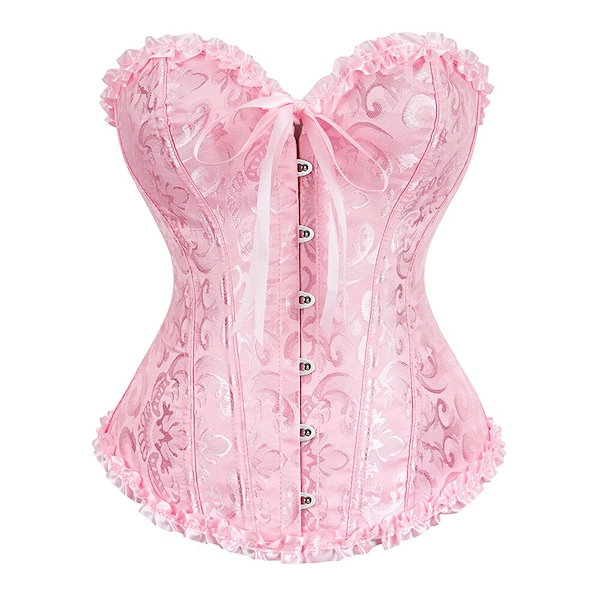 Qoo10] S_S.IL ピンクレースリボン コルセット S M