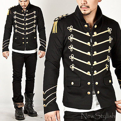 Qoo10] 高級ゴールド刺繍ナポレオンジャケット : メンズファッション