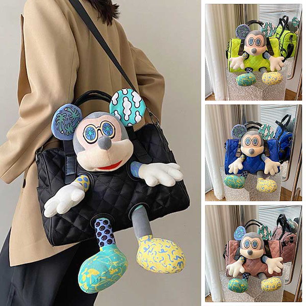 Qoo10] ディズニー ミッキー ぬいぐるみバッグ通勤 通学バッ