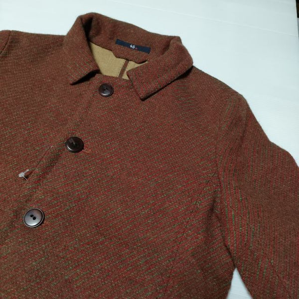 45R/45rpm サイズ2 ウール カルゼ二重織 ジャケット ワインレッド