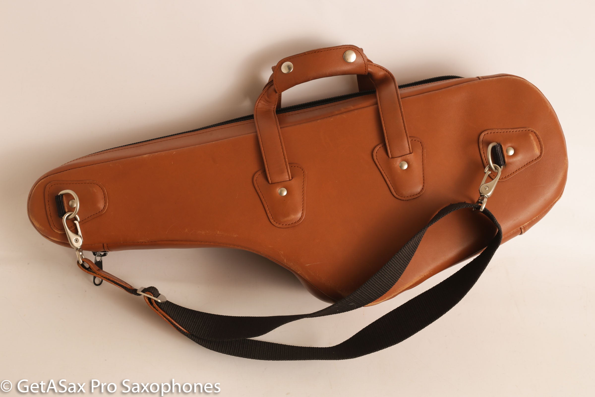 Tan Leather Reunion Blues USA Alto Leather Gig Bag Case – GETASAX