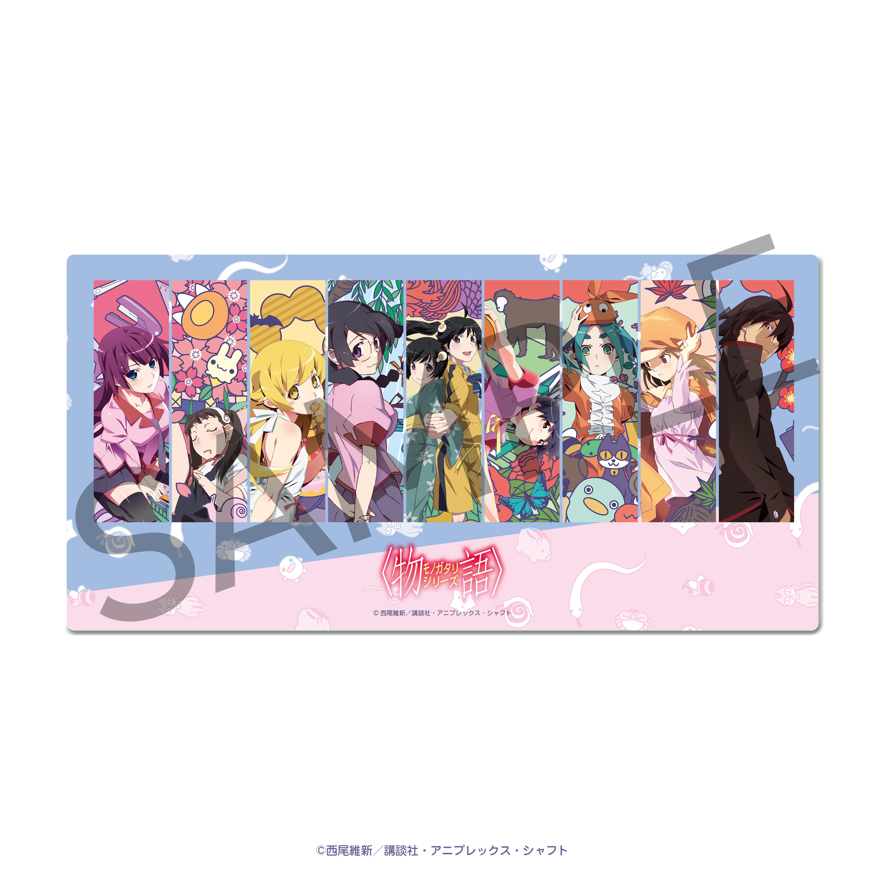 物語シリーズ 花札柄大判PCマット – ゲツオシマート