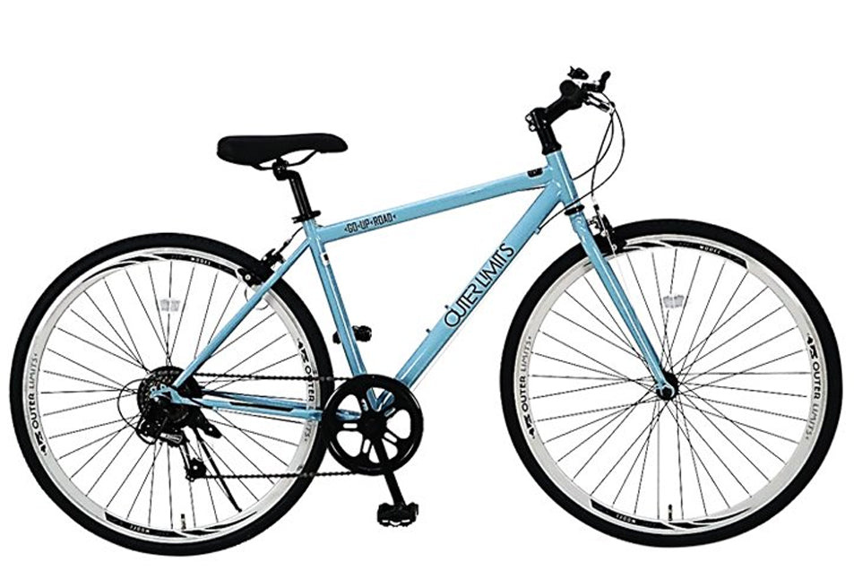 店舗 在庫あり】クロスバイク アウターリミッツ 700C 6段変速 ブルー