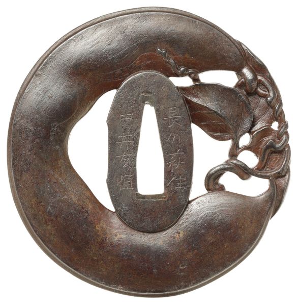 不世出の逸品 三顧礼図 無銘鉄元堂派 小柄 鉄地容彫金銀銅色絵象嵌