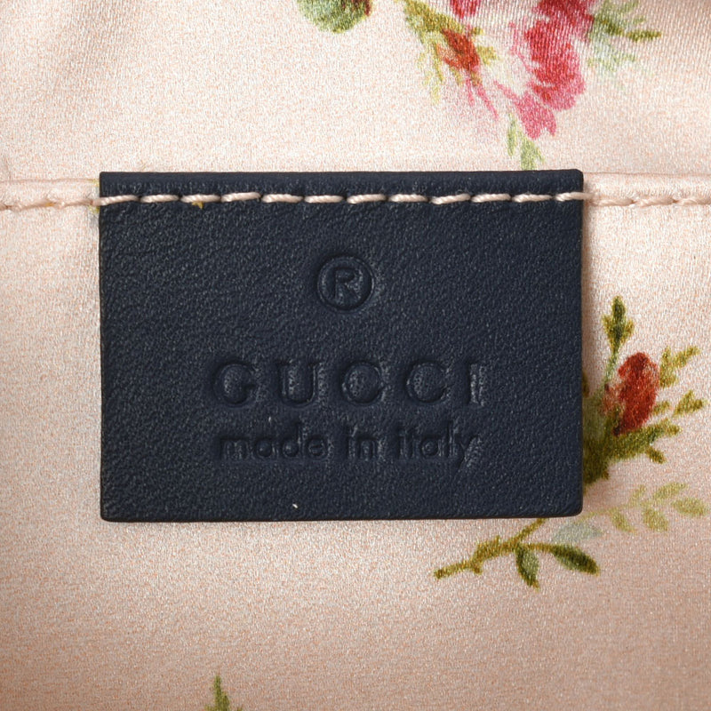 グッチGGマーモント フラワー刺繍 日本限定 青 レディース デニム