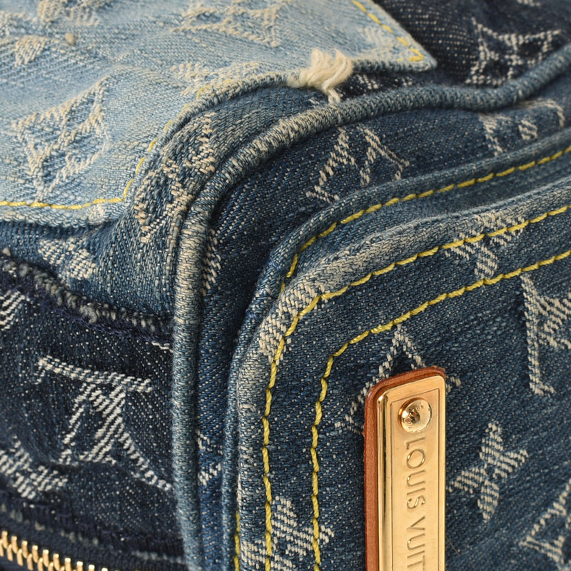 ルイヴィトンパッチワークデニム スピーディ30 14145 ブルー ユニ