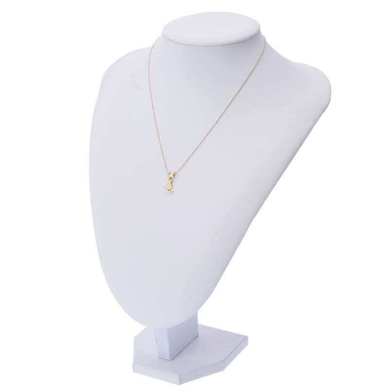 イヴサンローランYSL ロゴネックレス レディース K18イエローゴールド