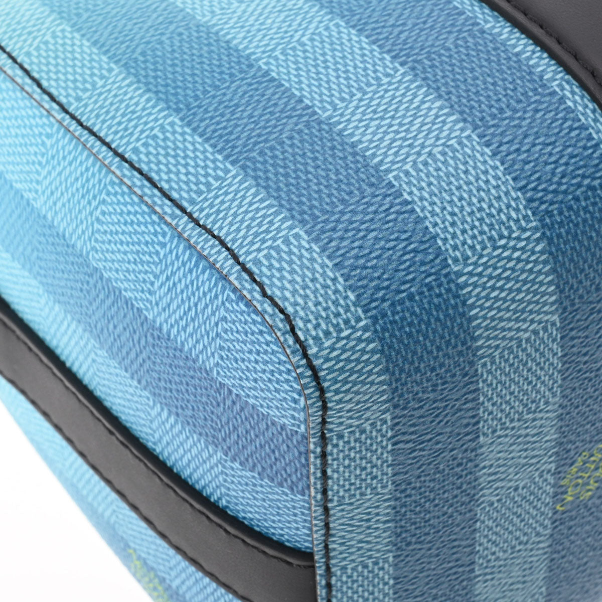 ルイヴィトンダミエストライプ シティキーポル ブルーグラデーション