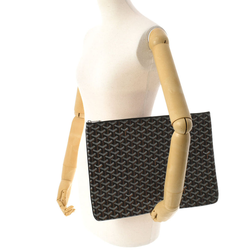 ゴヤールセナ GM 黒 メンズ PVC クラッチバッグ GOYARD 中古 – 銀蔵