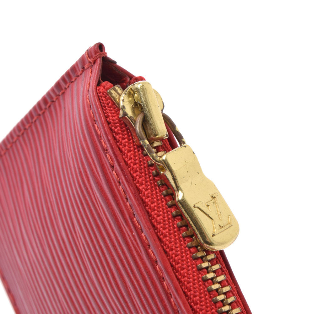 ルイヴィトンポシェットクレ キーリング付小銭入れ 14127 赤 ゴールド