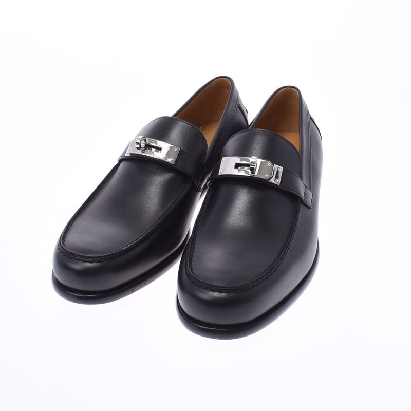 エルメスデスタン サイズ43 1/2 黒 シルバー金具 メンズ カーフ