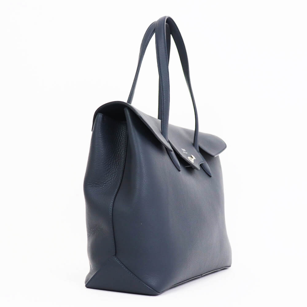 FARO（ファーロ）FRATELLI MOUSSE フラップトートバッグ【ネイビー