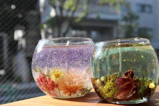 ボタニカルジェルキャンドルコース」の体験ギフト。JCA CandleStudio