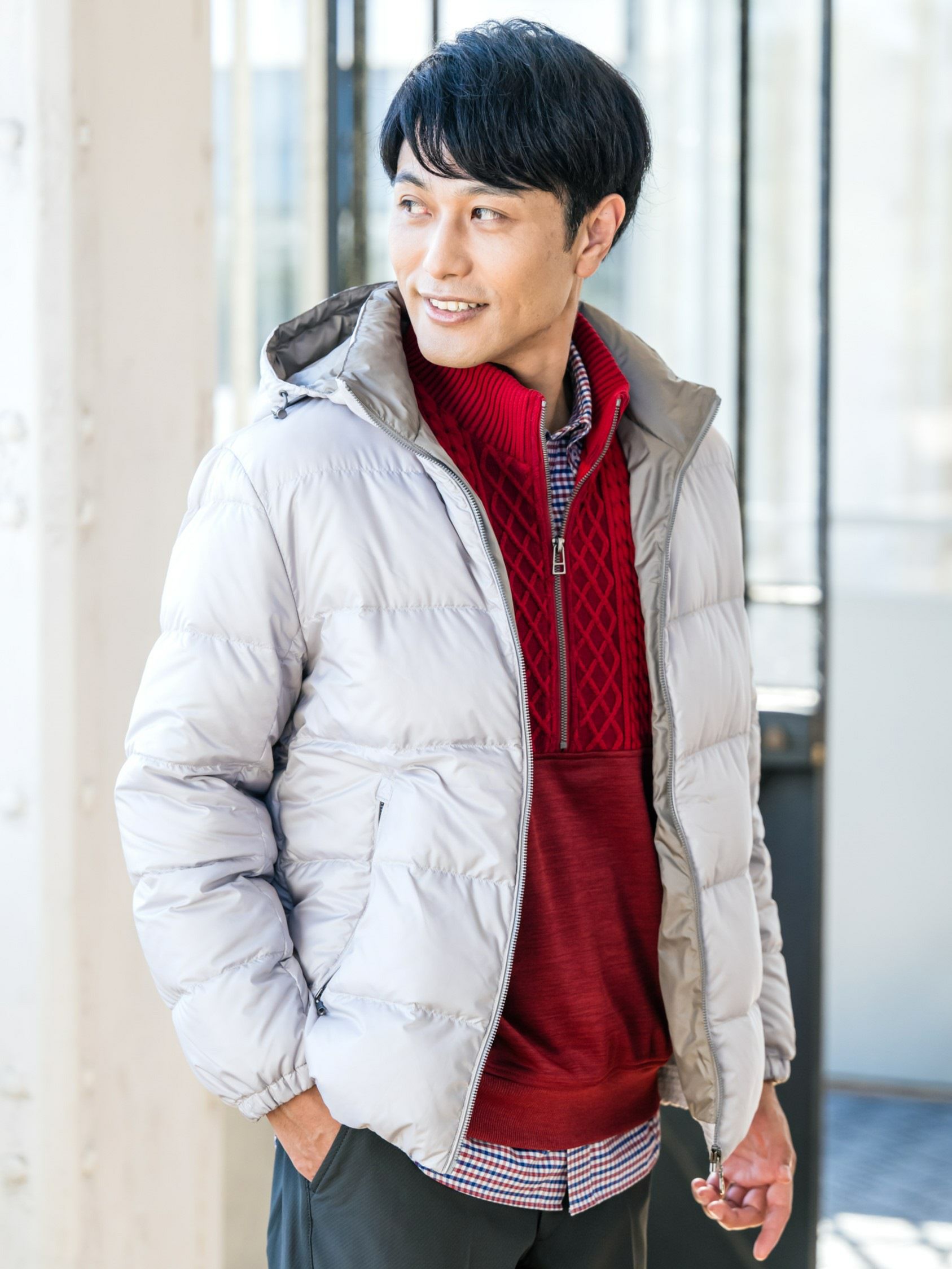 撥水／フード取り外し】フーディーダウンジャケット | INSPIRE ONLINE SHOP