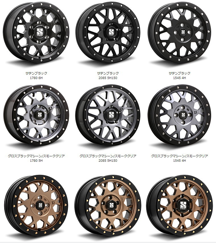 15インチ XTREME-J XJ04 15x4.5J 4/100+43 SBK サテンブラック
