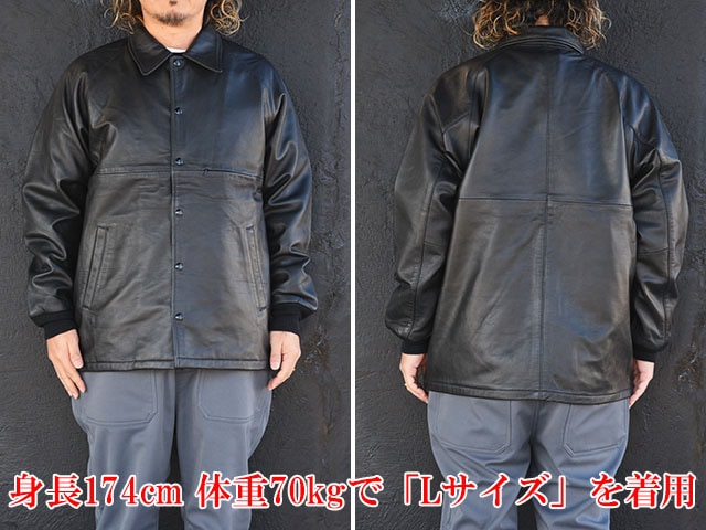 全2色【BLUCO/ブルコ】2024AW「Leather Coach Jacket/レザーコーチ