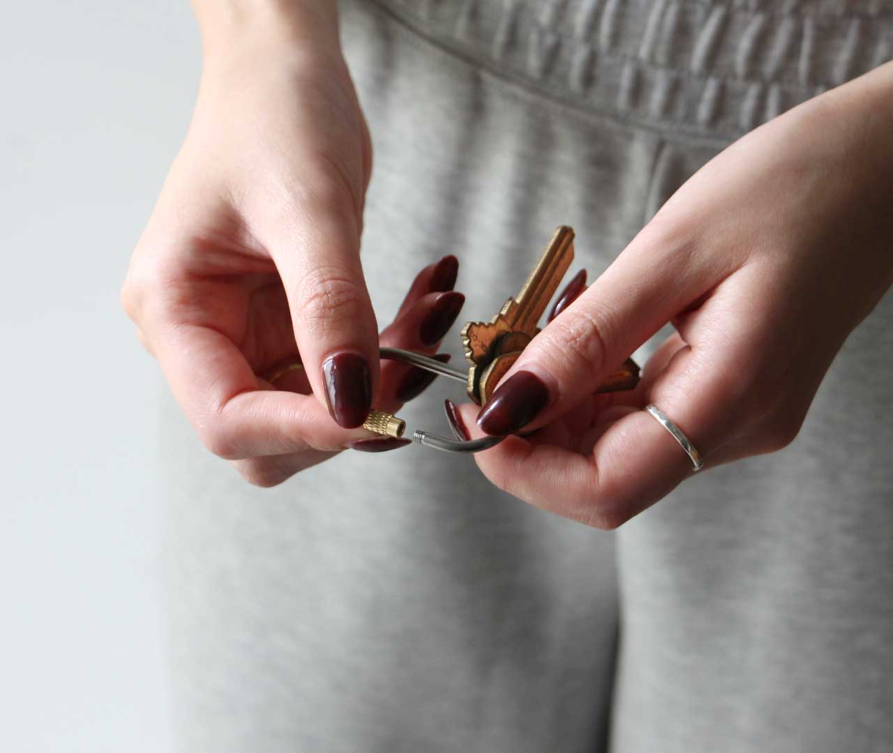 チタニウム スクリュー ロック キーリング 