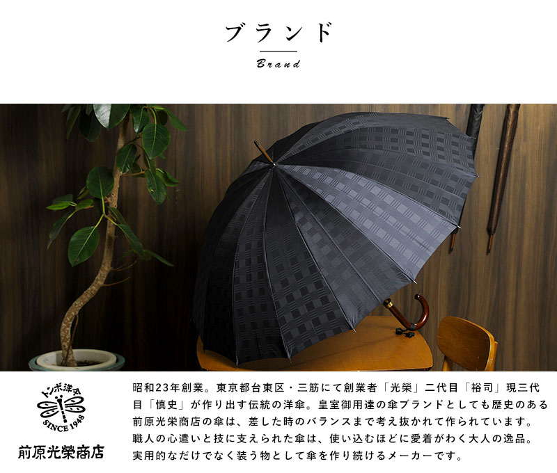 前原光榮商店 晴雨兼用 折りたたみ傘 8本骨 58cm 1級遮光 キューブ柄