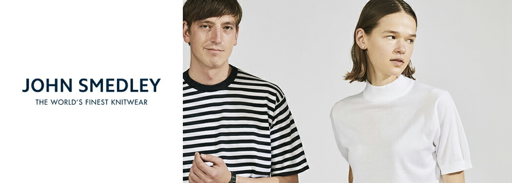 FINAL SALE】JOHN SMEDLEY【ジョンスメドレー】モックネックニット 30G