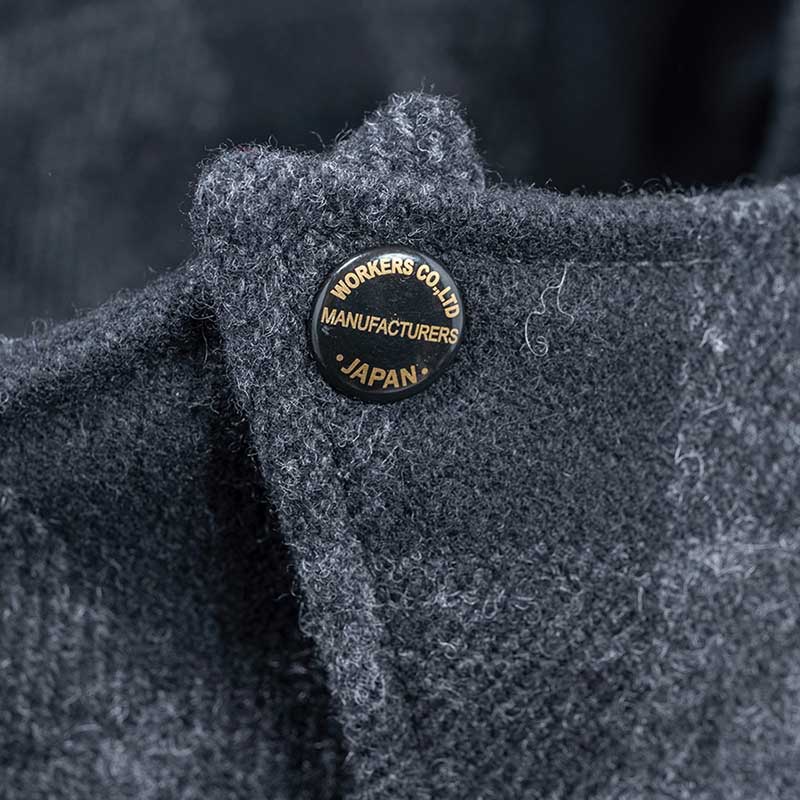 WORKERS/ワーカーズ Cruiser Jacket WoolMelton Black×Greyの通販