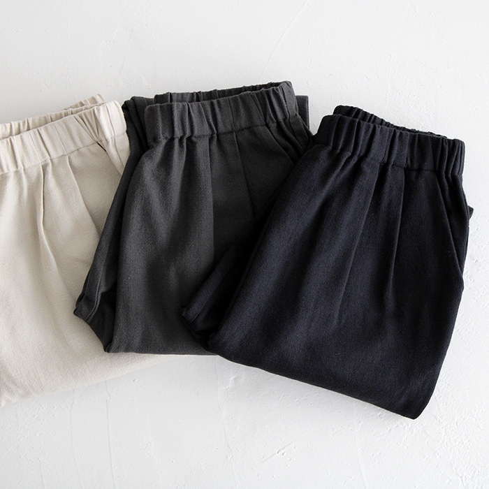 evam eva エヴァムエヴァ wide pants ワイドパンツ E223T087 stone