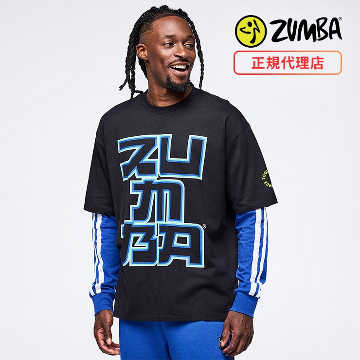ZUMBA ズンバ 正規品 ウェア メンズ トップス 長袖 重ね着風 アジアン