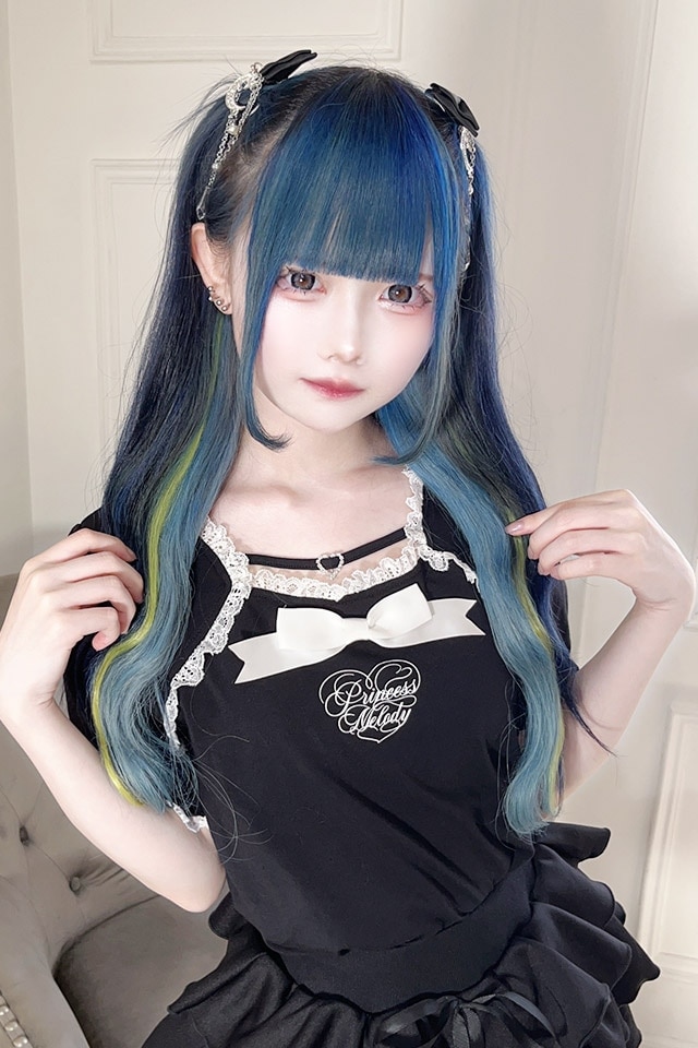 Princess Melody】ハートバックルリボンテープトップス - ブラック