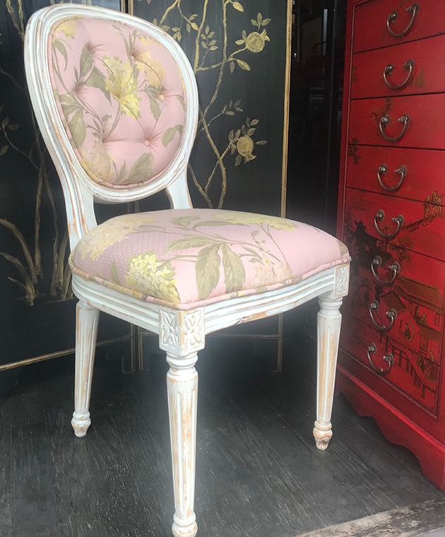 優雅なロココチェア ＊ピンクフラワー | シノワズリ シノワズリー