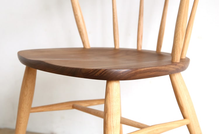 キャプテンチェア/ダイニングチェア ウォールナット+オーク オイル塗装