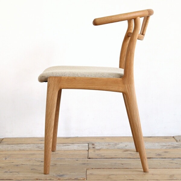 アーチ ダイニングチェア/椅子(セミアームチェア・ハーフアーム