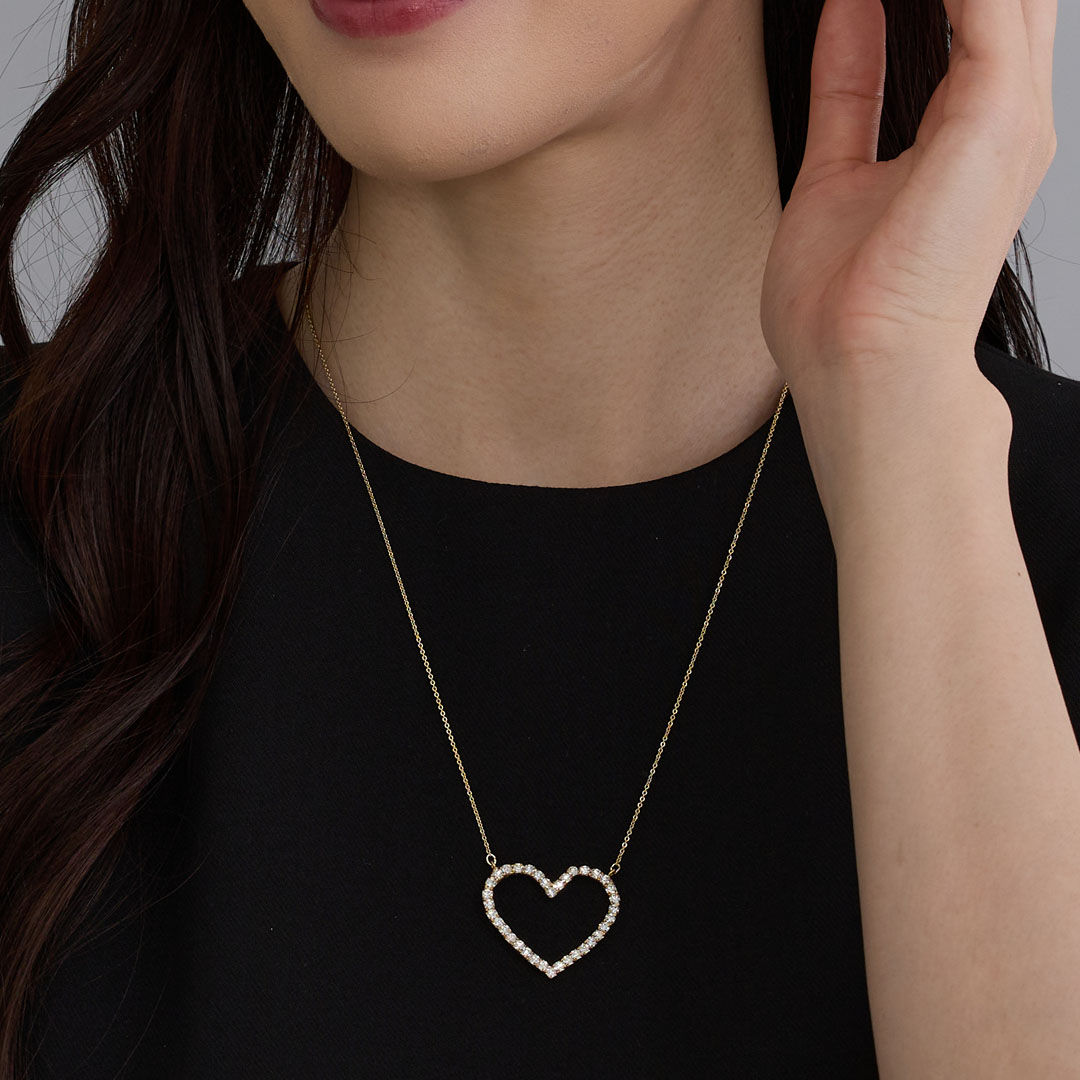 ノジェス ハートチャームとロングネックレス NOJESS - ノジェスハート