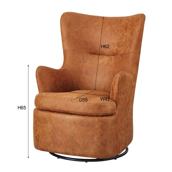 ヴィンテージテイストな回転式ロッキングチェア｜ミッドセンチュリー