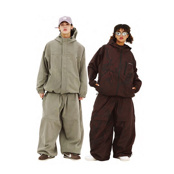 BSRABBIT ビエスラビット DSXBS NEW SUPER WIDE PANTS TRIANGLE RED 24