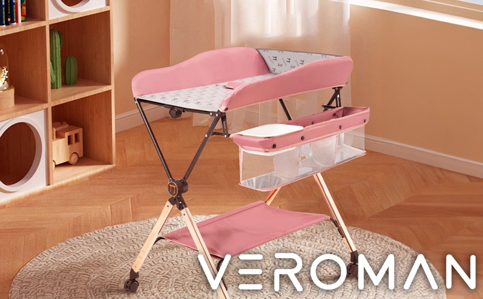 VeroMan おむつ交換台 多機能 新生児 ベビーケア台 折りたたみ式