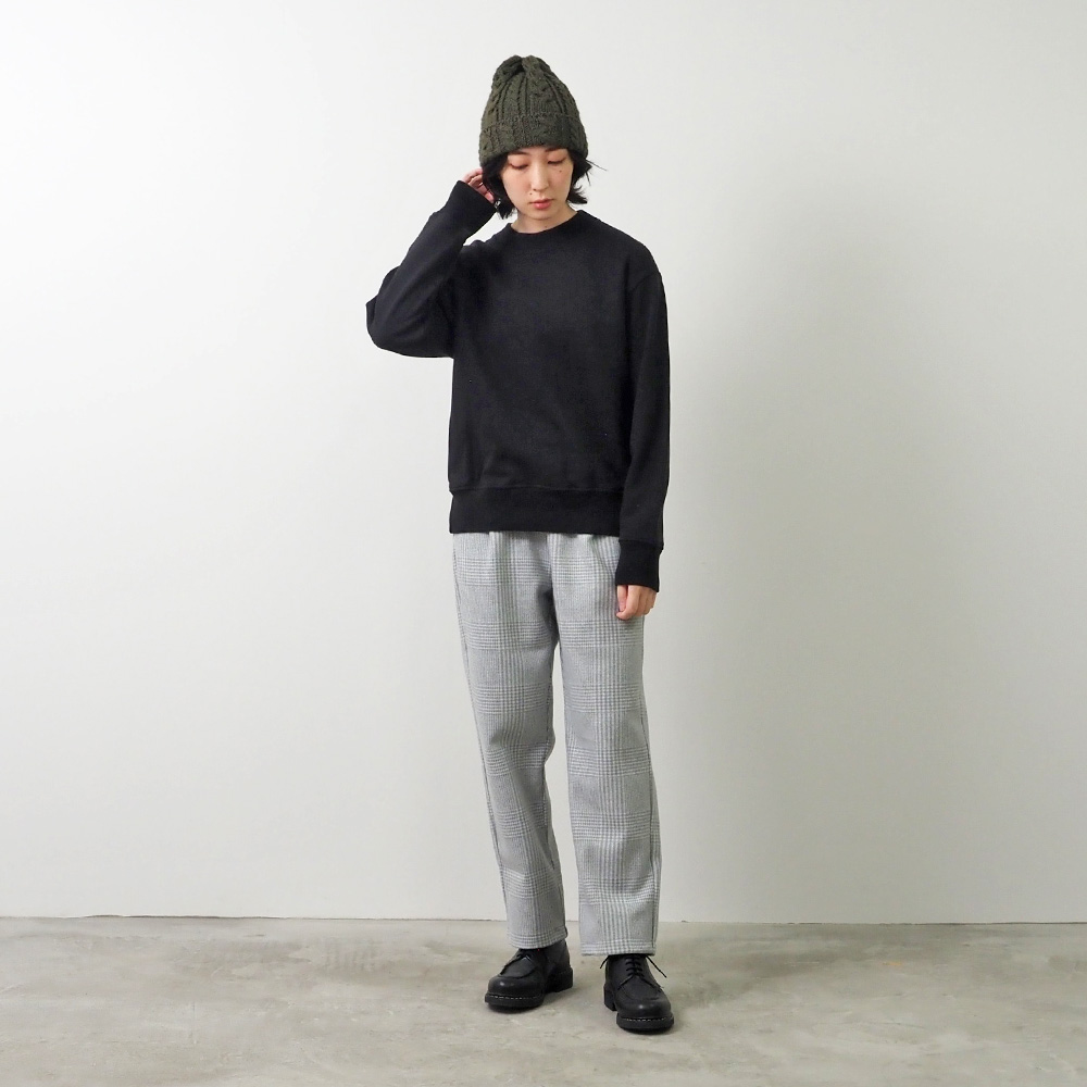 NARU(ナル) WOOLET杢グレンチェック タックパンツ 656237 | BOTTOMS