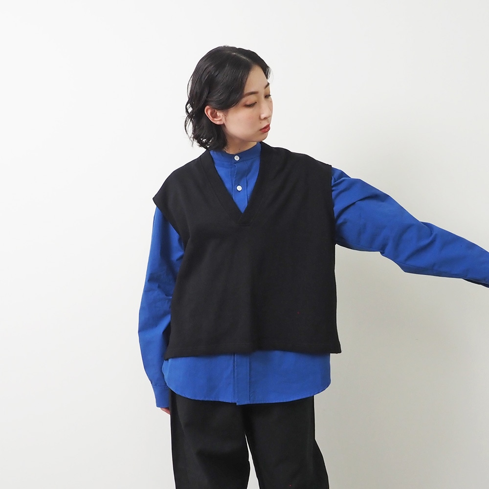 NARU(ナル) ウール混裏毛Vネックベスト 659004 | TOPS,カットソー