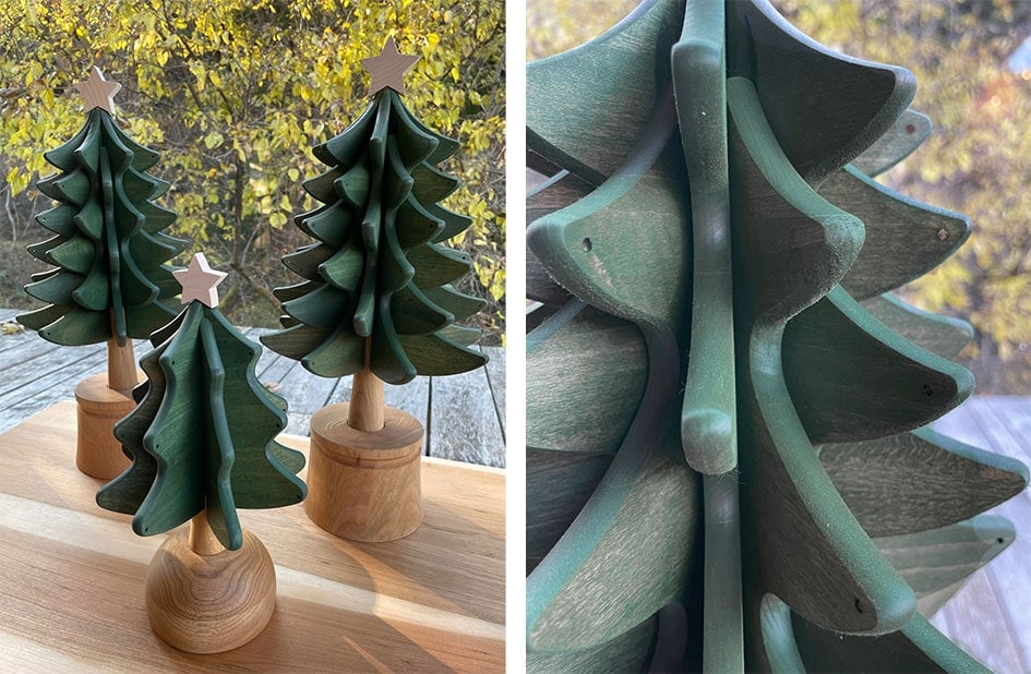 オルゴールツリー スタンダード（グリーン）｜[飛騨の家具]オーク