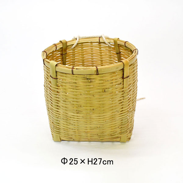 竹の収穫かご 青竹 腰籠 腰かご 山菜採り 農具 篭 竹籠