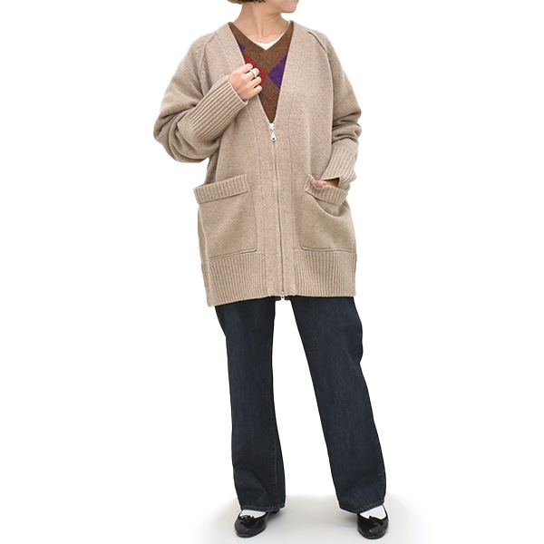 25AW】THE SHINZONE シンゾーン WOOL KNIT ZIP CARDIGAN ウール ニット