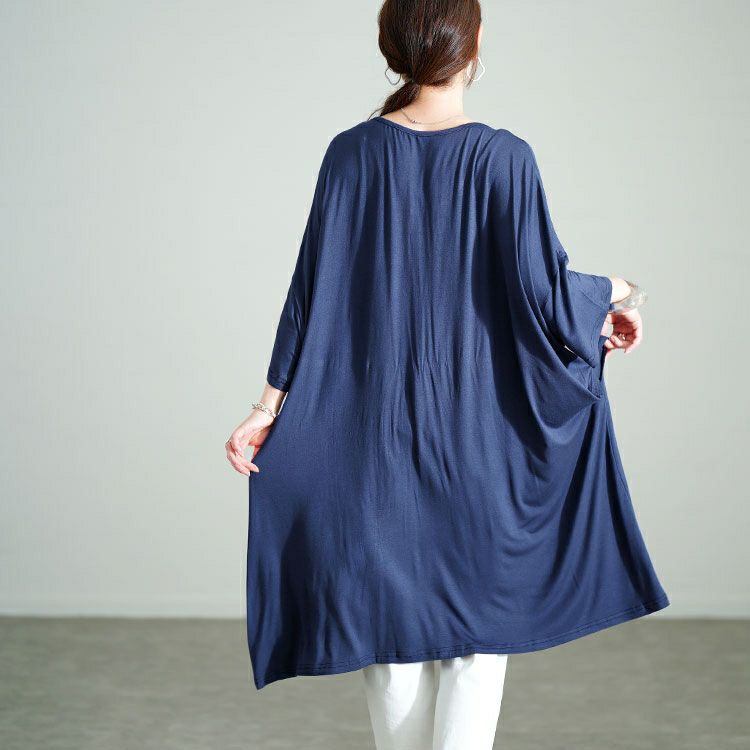 大きいサイズ レディース Vネックドルマンチュニックワンピース goldy