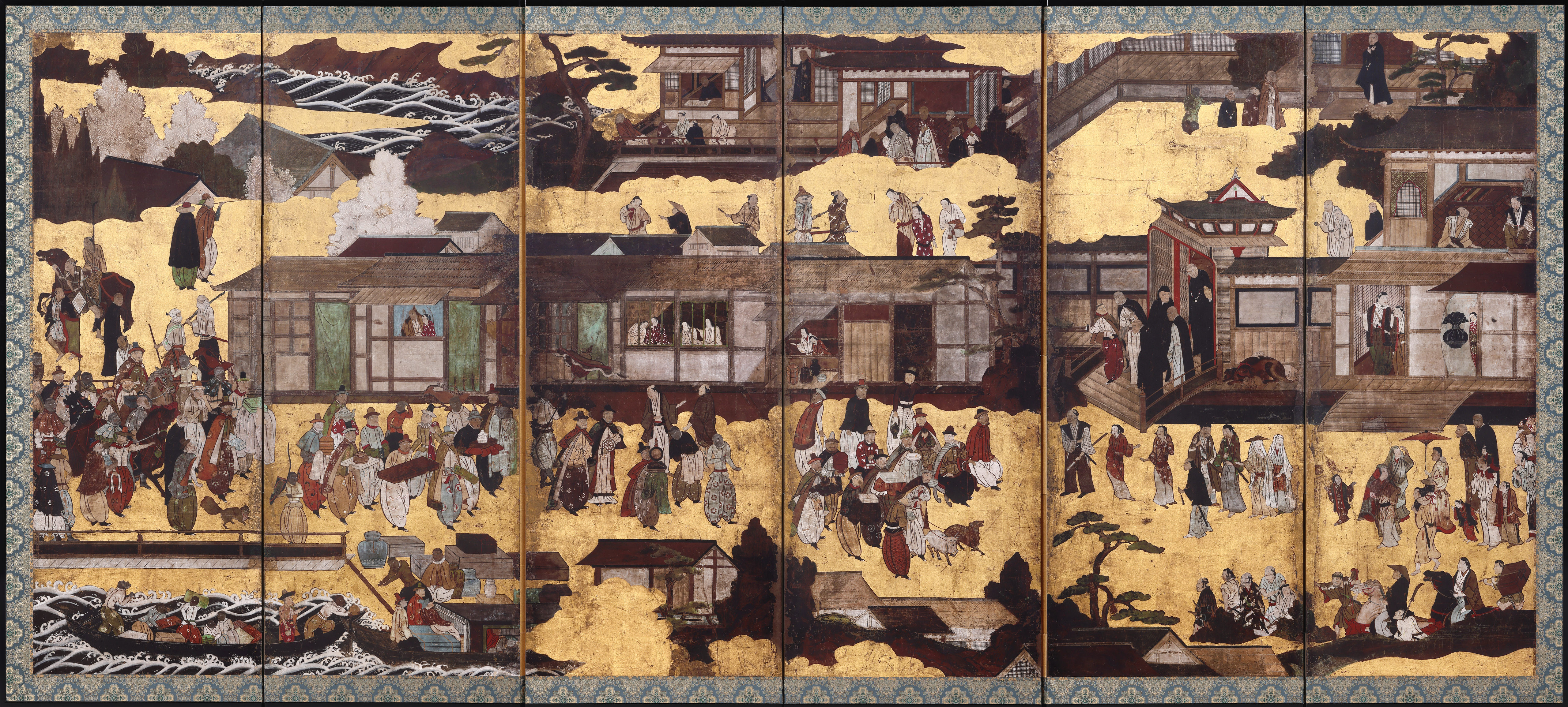 南蛮屏風｜作品紹介｜キヤノン 綴プロジェクト｜キヤノングローバル